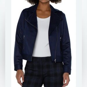 Old Navy Women’s Dark Blue Suede Medium Jacket